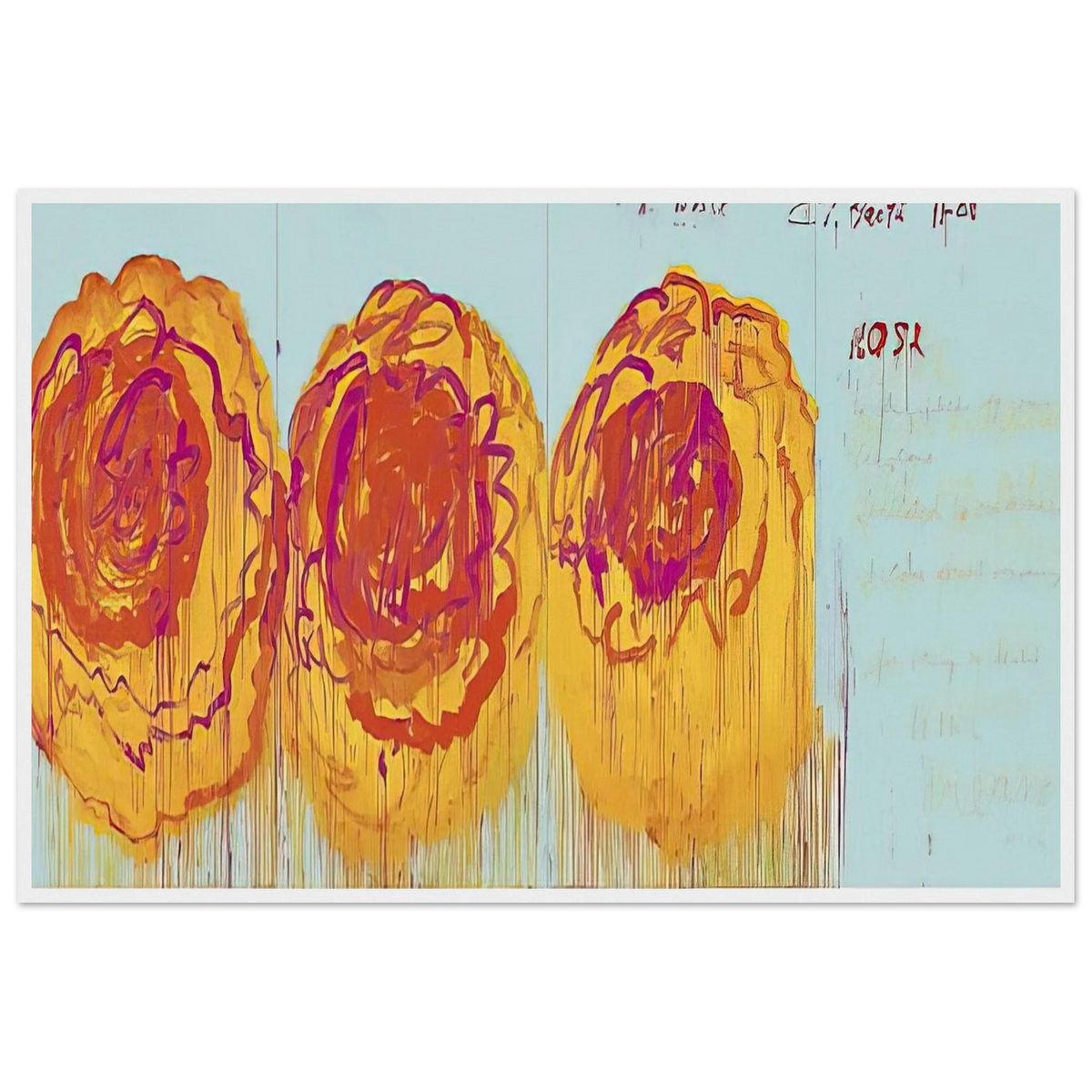The Rose  I  Framed Poster | Cy Twombly Framed Prints Wall Art | Cy Twombly Store