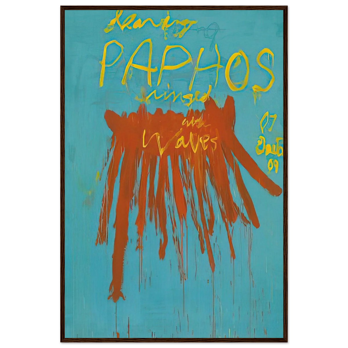 Leaving Paphos Ringed With Waves IV Framed Poster | Cy Twombly Framed Prints Wall Art | Cy Twombly Store