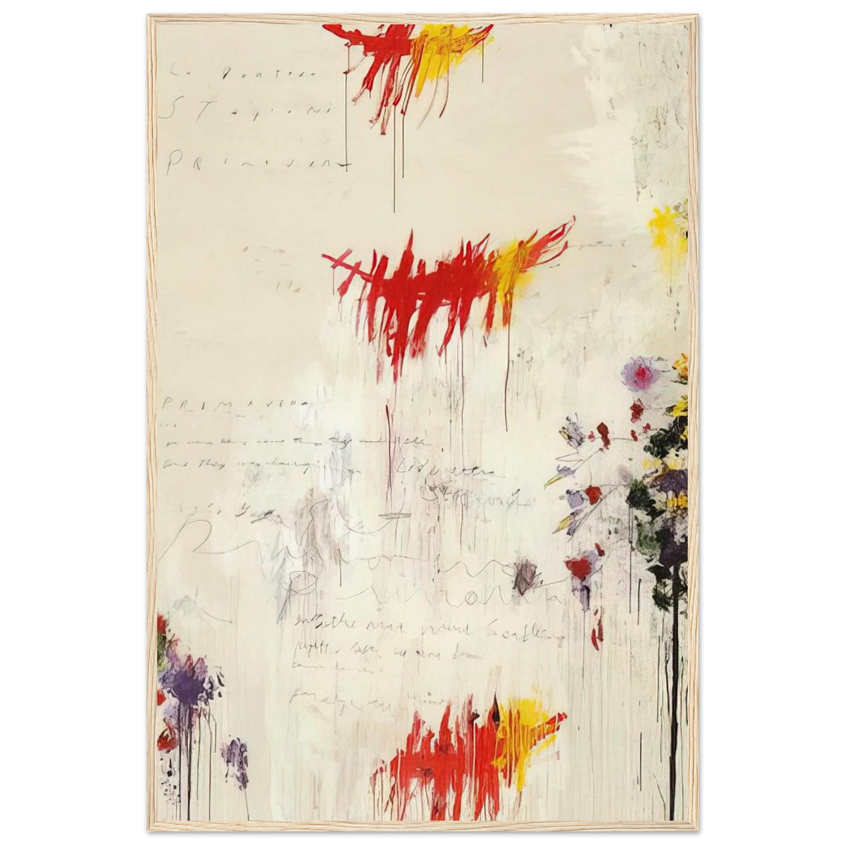 Quattro stagioni I. Primavera Framed Poster | Cy Twombly Framed Prints Wall Art | Cy Twombly Store