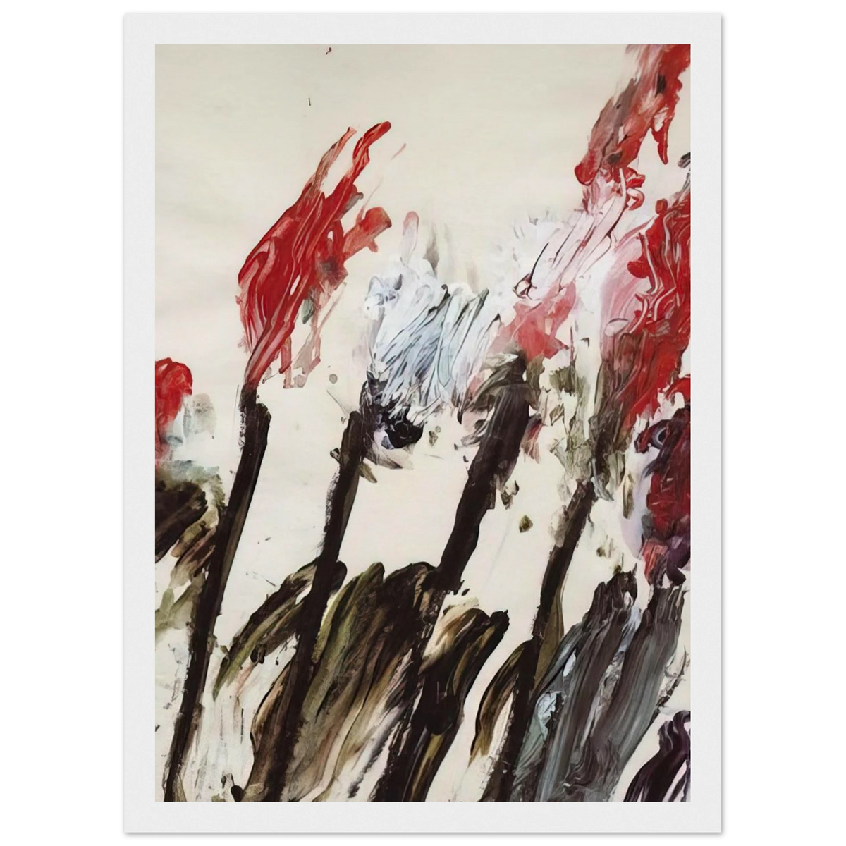 Nicola's Irises Framed Poster | Cy Twombly Framed Prints Wall Art | Cy Twombly Store