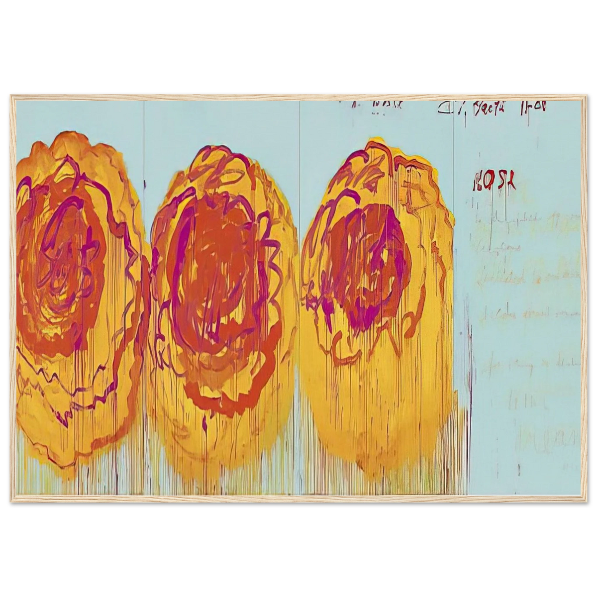 The Rose  I  Framed Poster | Cy Twombly Framed Prints Wall Art | Cy Twombly Store