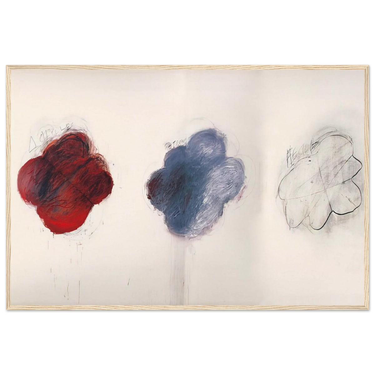 Fifty Days at Iliam. Shades of Achilles, Patroclus, and Hector Framed Poster | Cy Twombly Framed Prints Wall Art | Cy Twombly Store