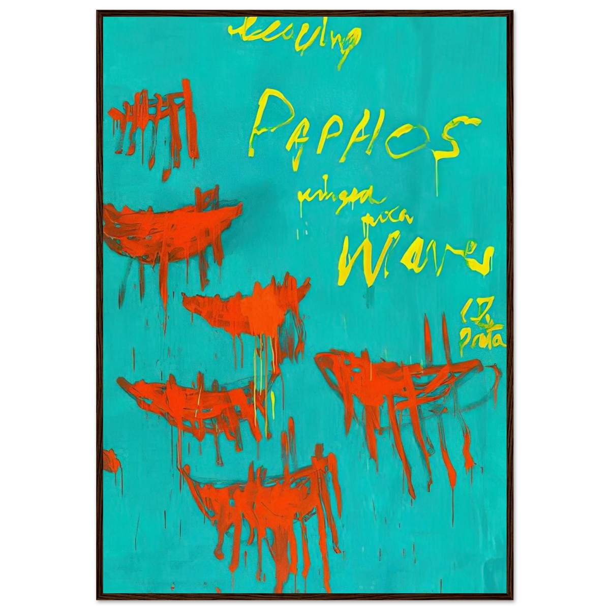 Leaving Paphos Ringed With Waves V Framed Poster | Cy Twombly Framed Prints Wall Art | Cy Twombly Store