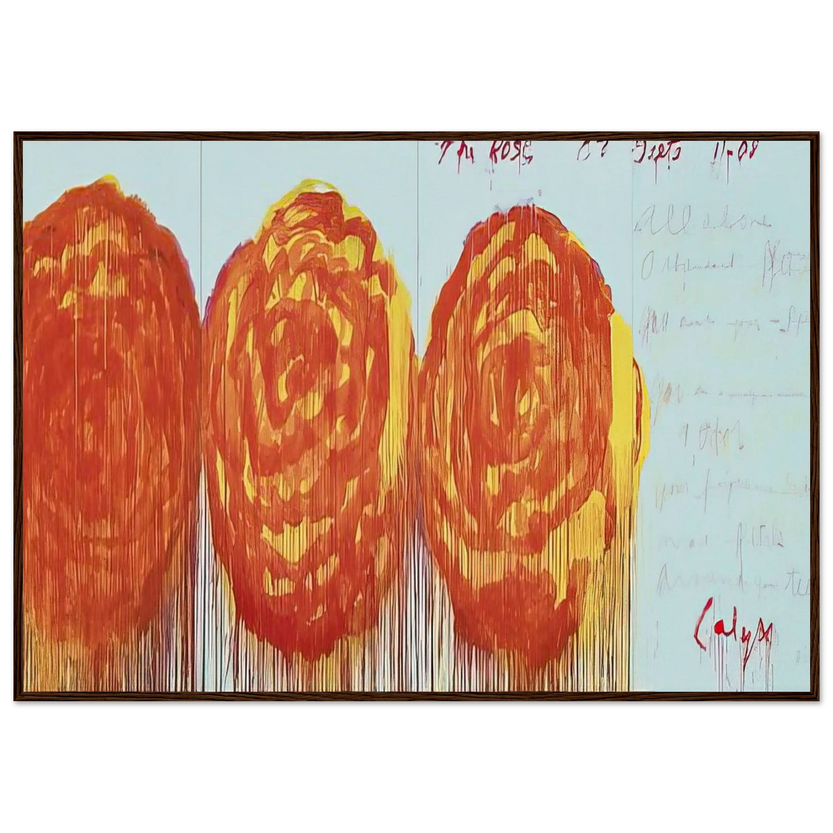 The Rose  II  Framed Poster | Cy Twombly Framed Prints Wall Art | Cy Twombly Store