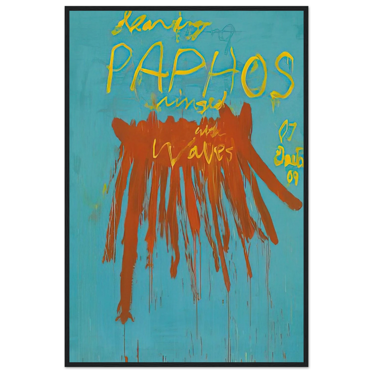 Leaving Paphos Ringed With Waves IV Framed Poster | Cy Twombly Framed Prints Wall Art | Cy Twombly Store