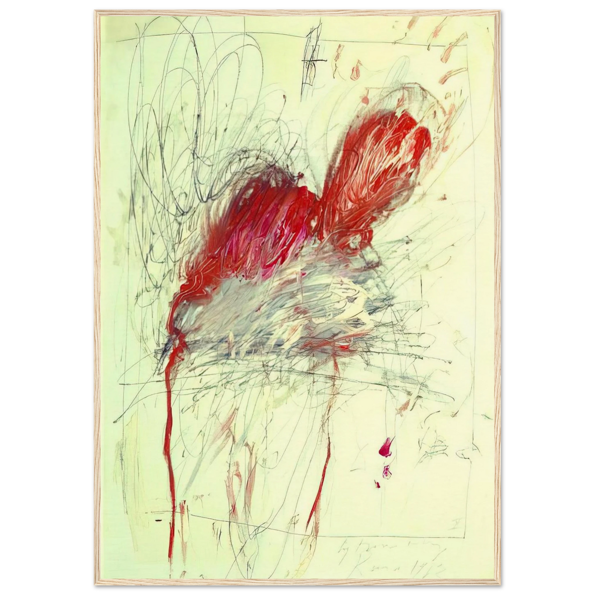 Leda and the Swan Framed Poster | Cy Twombly Framed Prints Wall Art | Cy Twombly Store