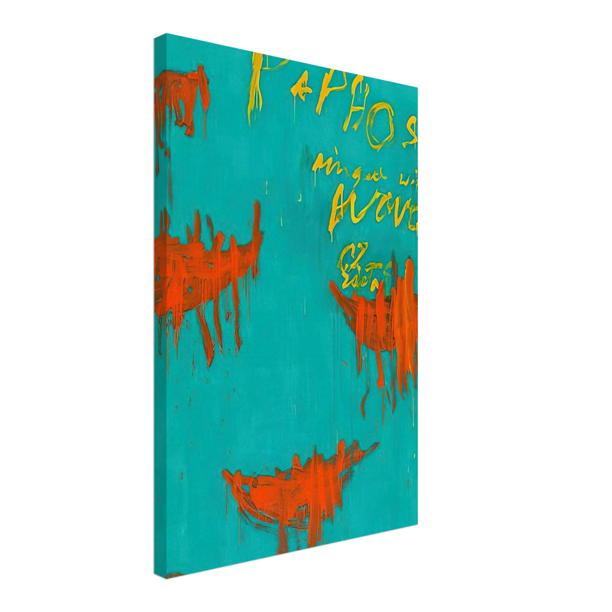 Leaving Paphos Ringed With Waves III Canvas | Cy Twombly Canvas | Cy Twombly Store