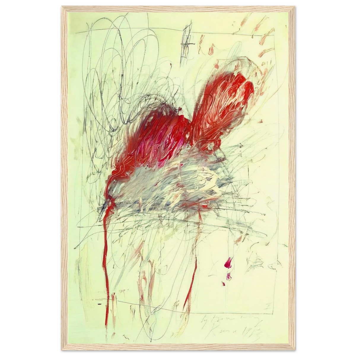 Leda and the Swan Framed Poster | Cy Twombly Framed Prints Wall Art | Cy Twombly Store
