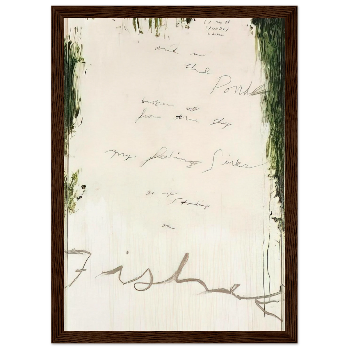 Untitled Part I Framed Poster | Cy Twombly Framed Prints Wall Art | Cy Twombly Store