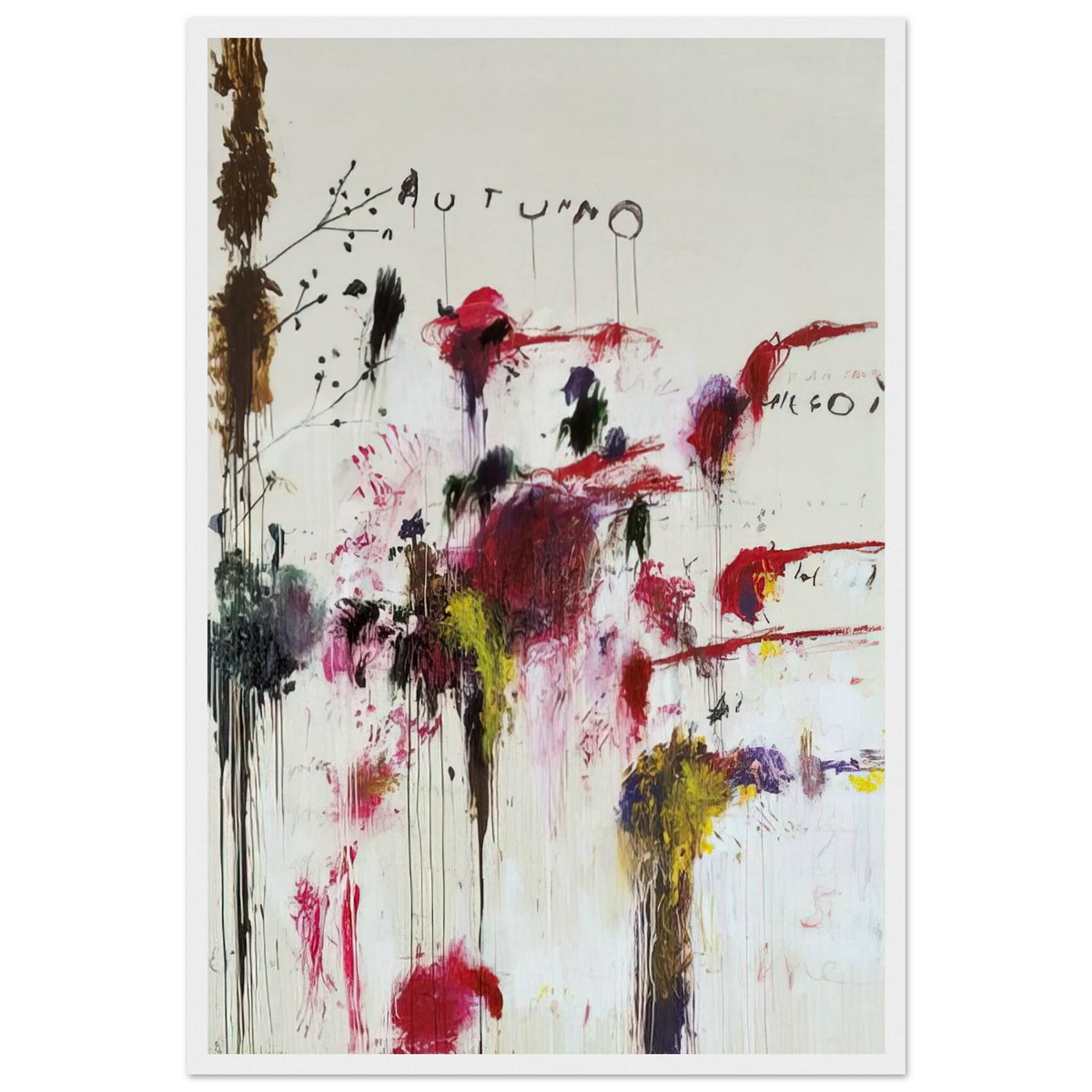 Quattro Stagioni II. Autunno Framed Poster | Cy Twombly Framed Prints Wall Art | Cy Twombly Store