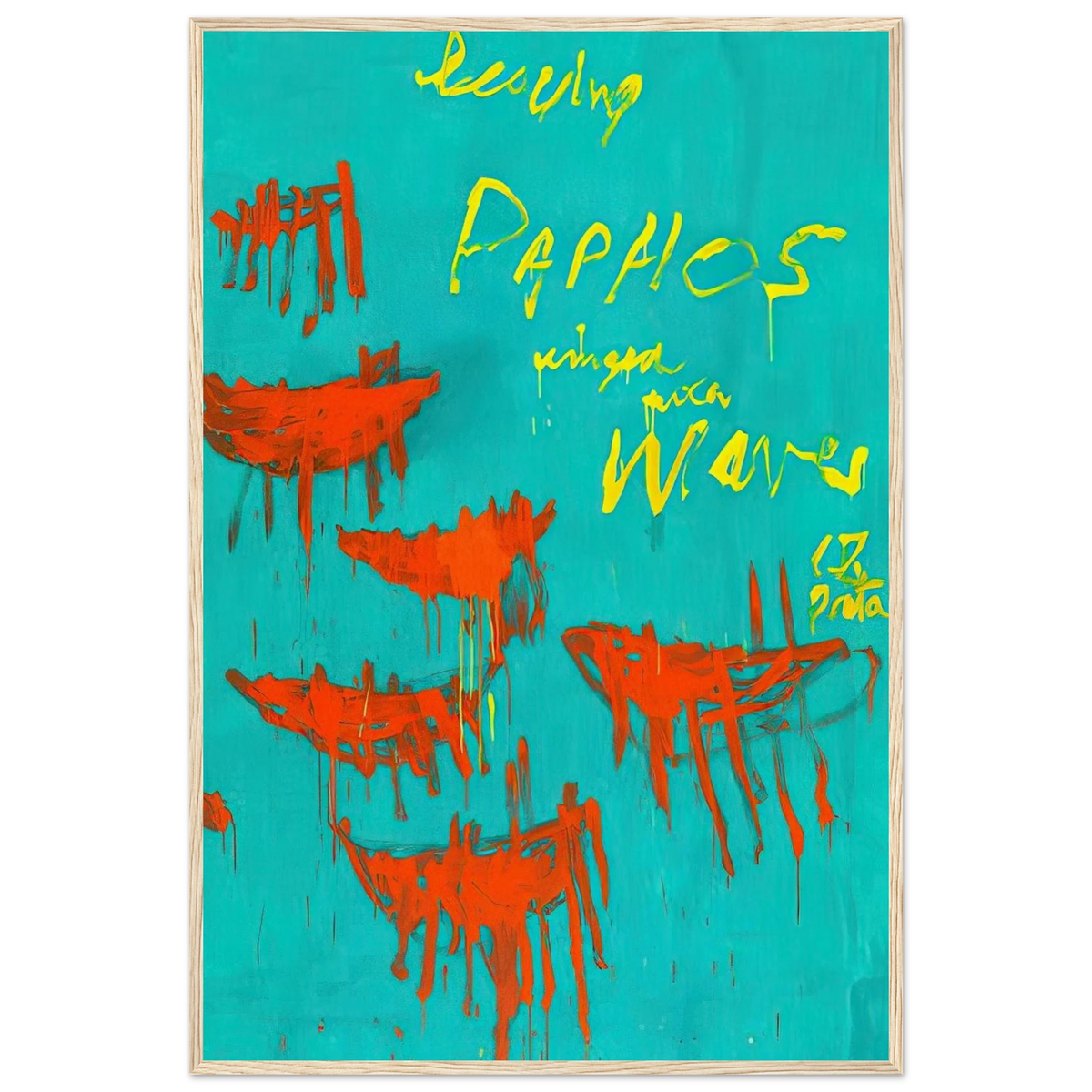 Leaving Paphos Ringed With Waves V Framed Poster | Cy Twombly Framed Prints Wall Art | Cy Twombly Store
