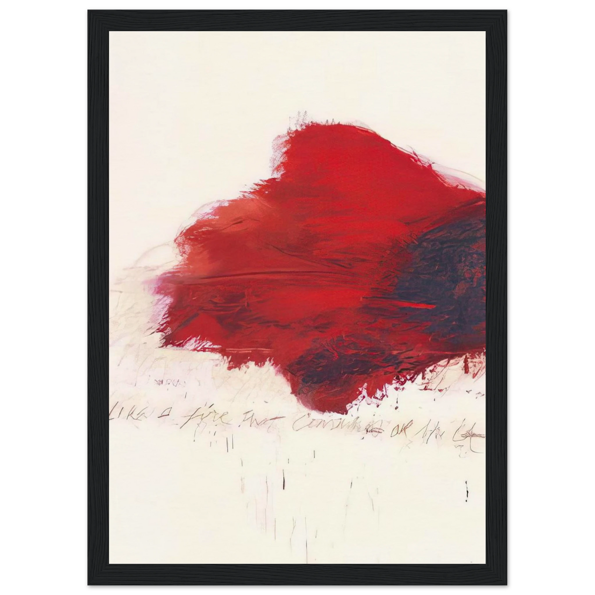 Fifty Days at Iliam. The Fire that Consumes All before It Framed Poster | Cy Twombly Framed Prints Wall Art | Cy Twombly Store