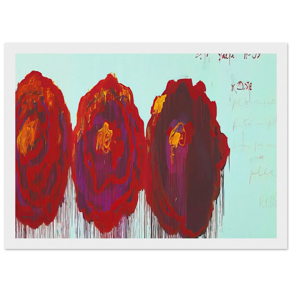 The Rose  IV  Framed Poster | Cy Twombly Framed Prints Wall Art | Cy Twombly Store