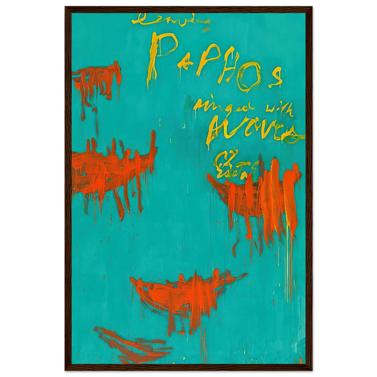 Leaving Paphos Ringed With Waves III Framed Poster | Cy Twombly Framed Prints Wall Art | Cy Twombly Store