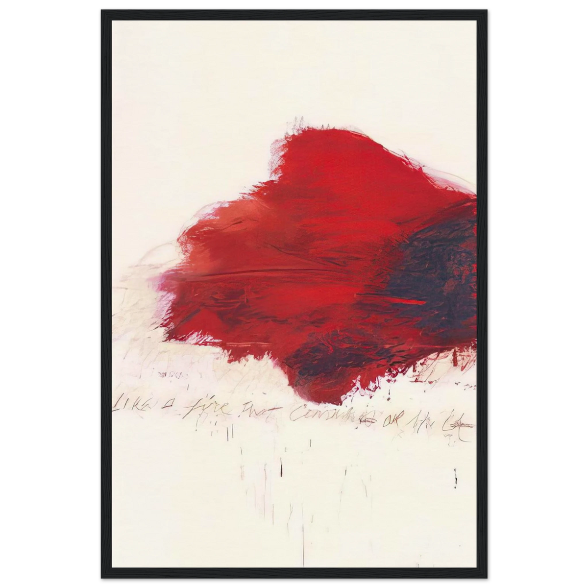 Fifty Days at Iliam. The Fire that Consumes All before It Framed Poster | Cy Twombly Framed Prints Wall Art | Cy Twombly Store