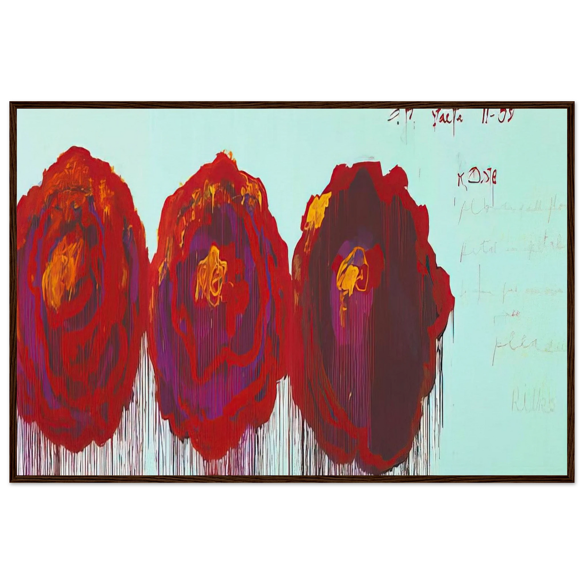 The Rose  IV  Framed Poster | Cy Twombly Framed Prints Wall Art | Cy Twombly Store