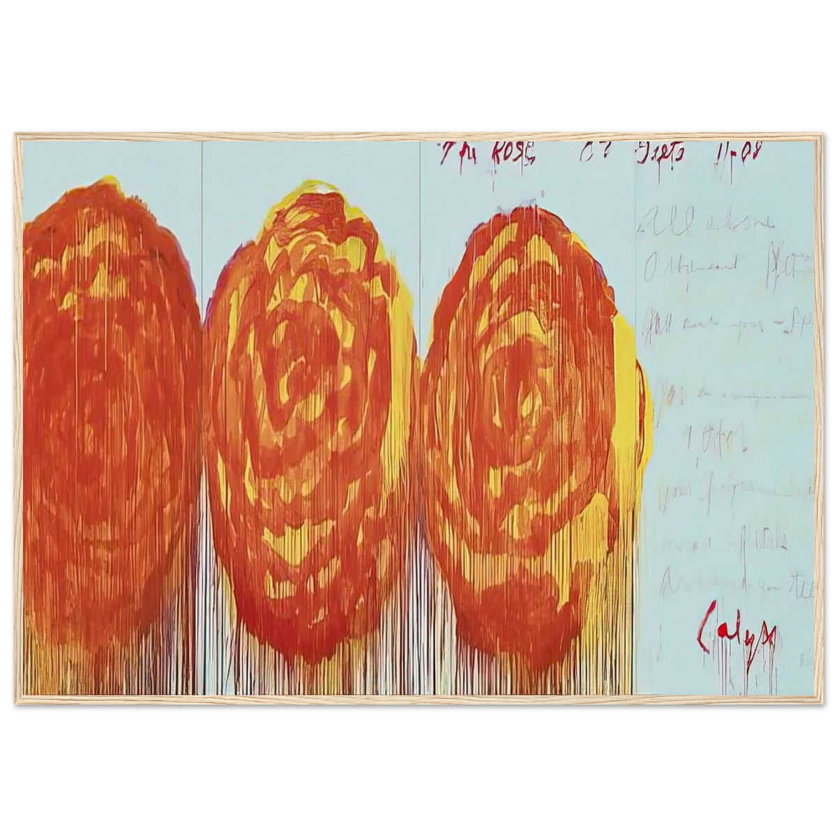 The Rose  II  Framed Poster | Cy Twombly Framed Prints Wall Art | Cy Twombly Store