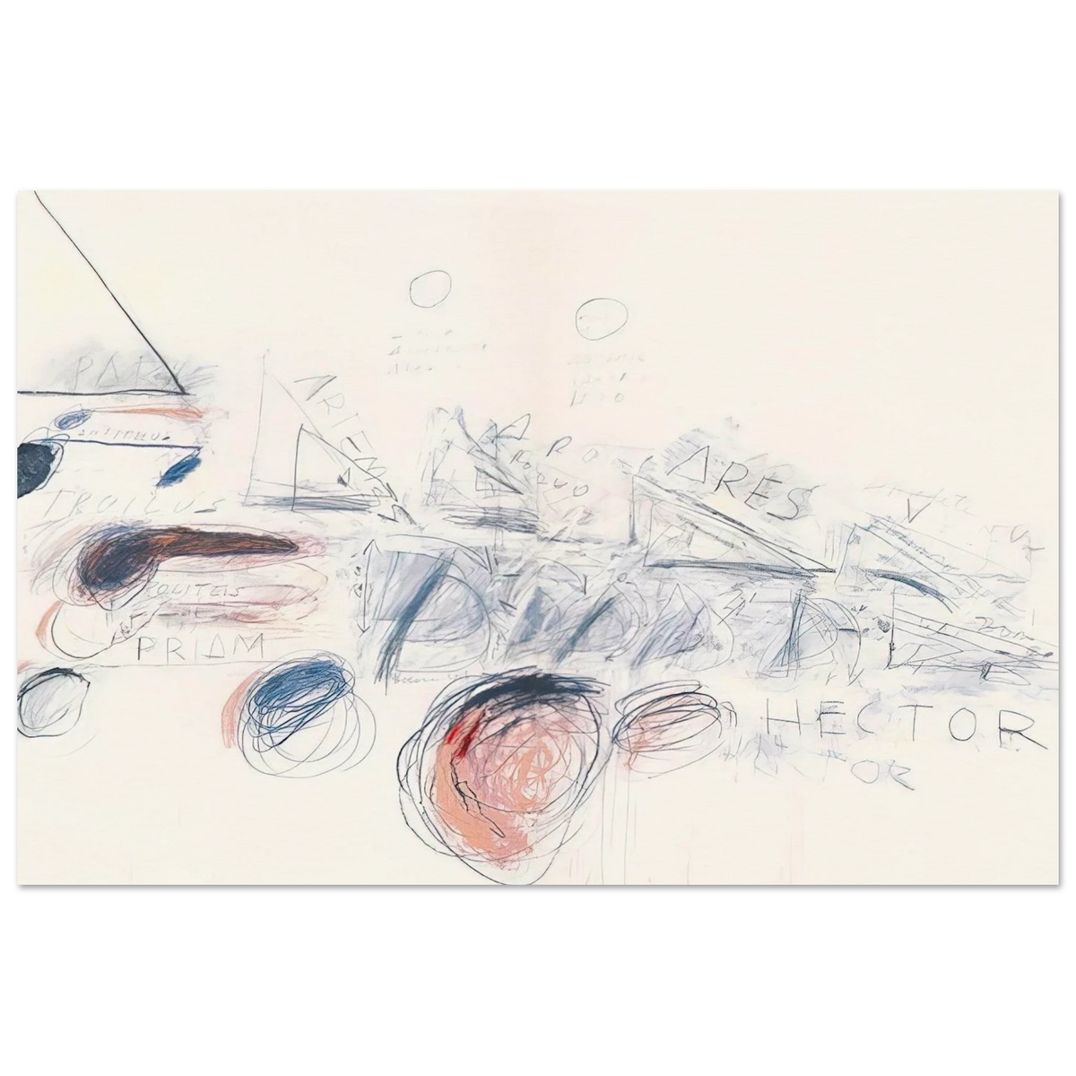 Fifty Days at Iliam. Ilians in Battle Poster | Cy Twombly Poster | Cy Twombly Store