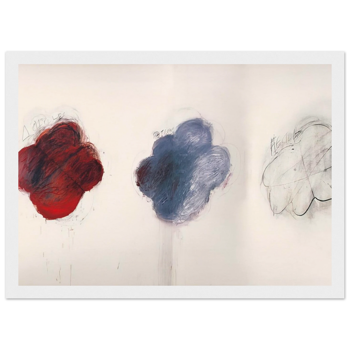 Fifty Days at Iliam. Shades of Achilles, Patroclus, and Hector Framed Poster | Cy Twombly Framed Prints Wall Art | Cy Twombly Store