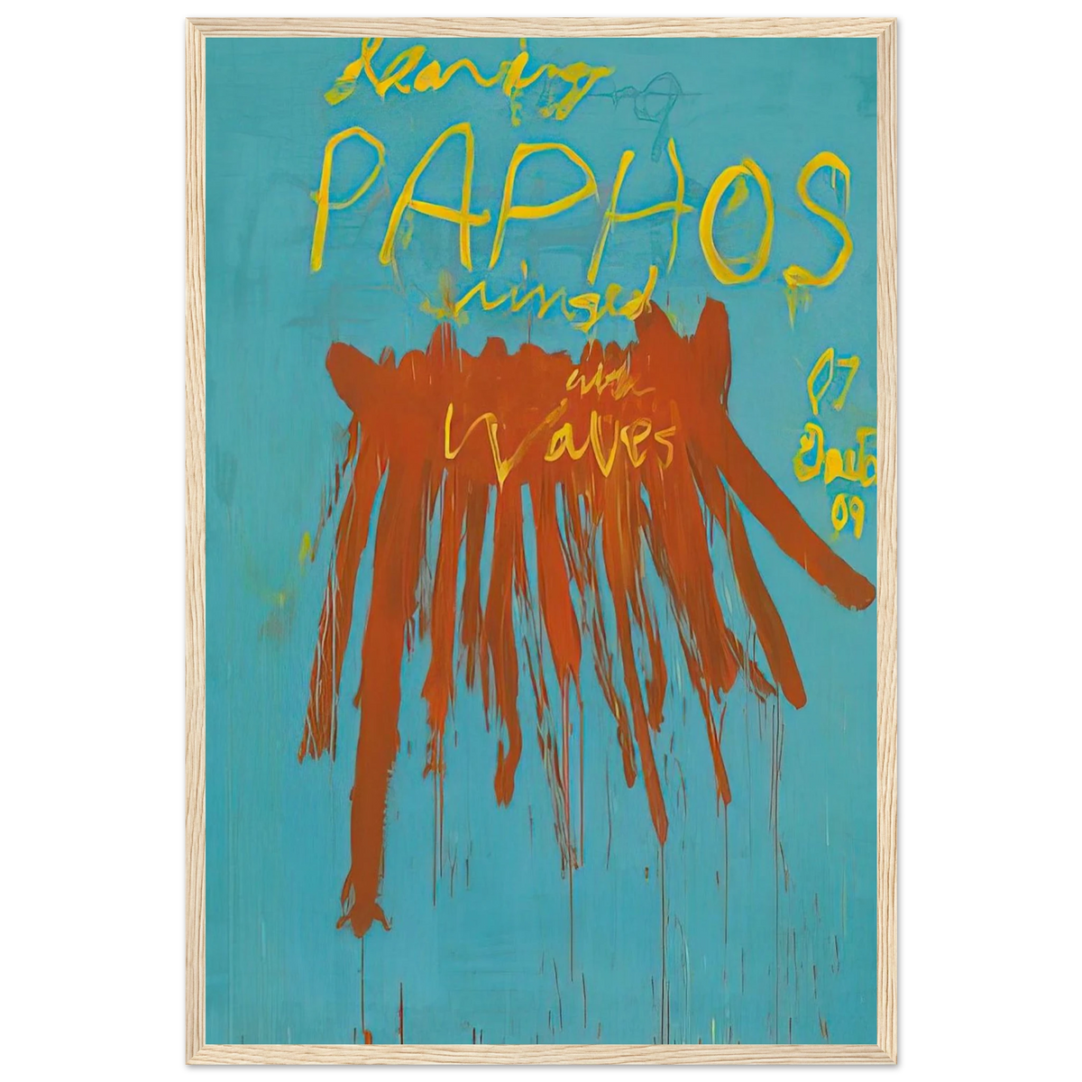Leaving Paphos Ringed With Waves IV Framed Poster | Cy Twombly Framed Prints Wall Art | Cy Twombly Store