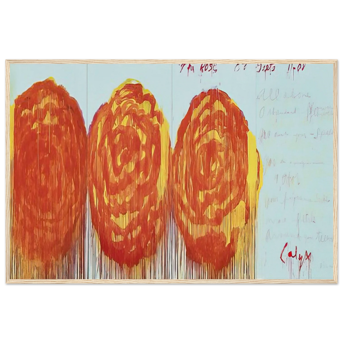 The Rose  II  Framed Poster | Cy Twombly Framed Prints Wall Art | Cy Twombly Store