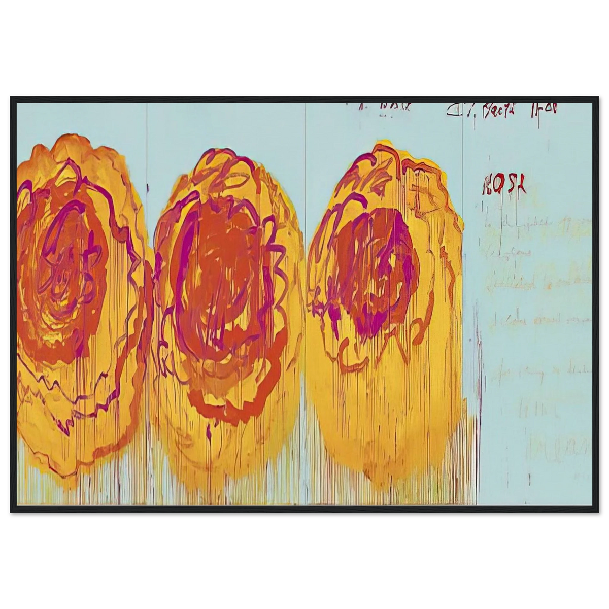 The Rose  I  Framed Poster | Cy Twombly Framed Prints Wall Art | Cy Twombly Store