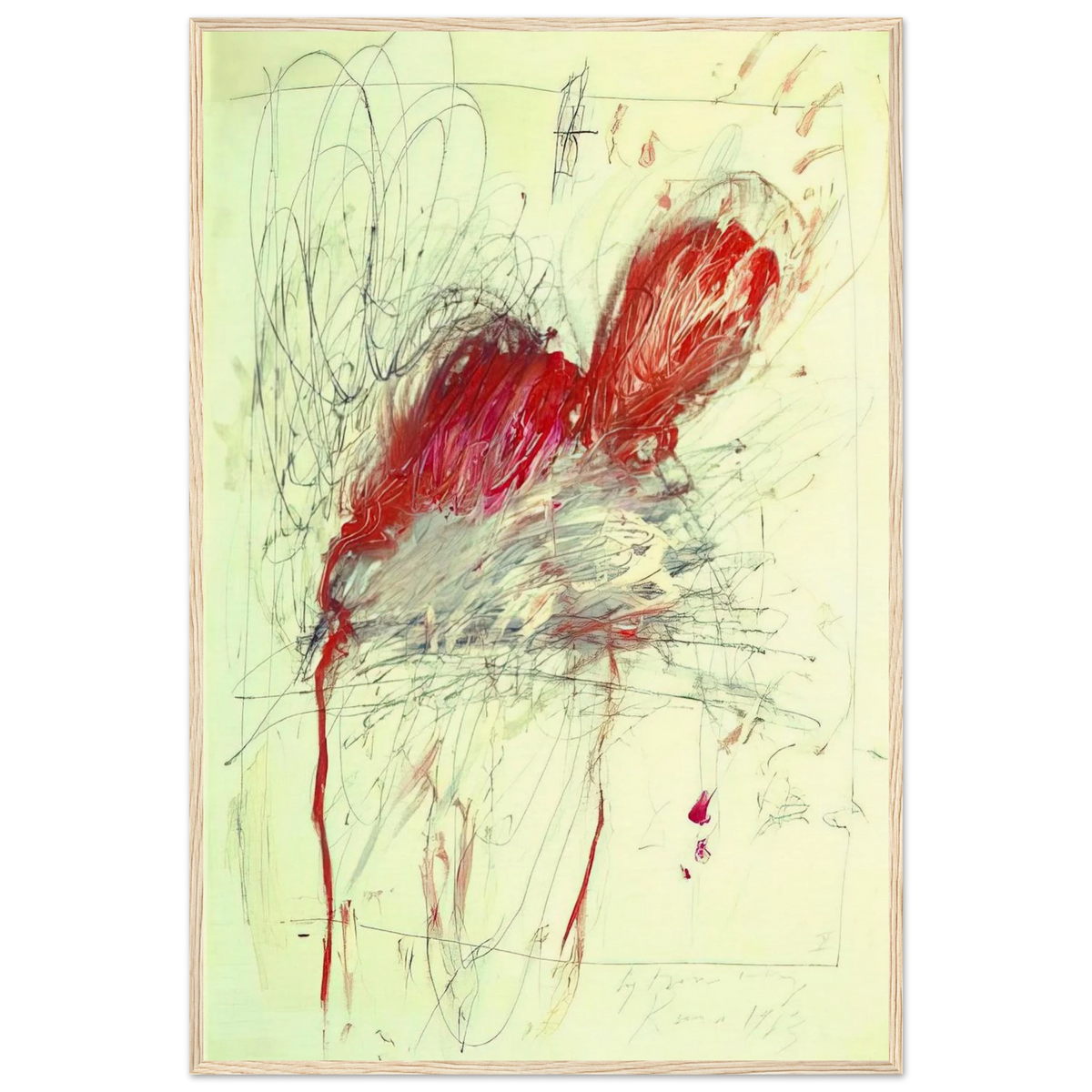 Leda and the Swan Framed Poster | Cy Twombly Framed Prints Wall Art | Cy Twombly Store