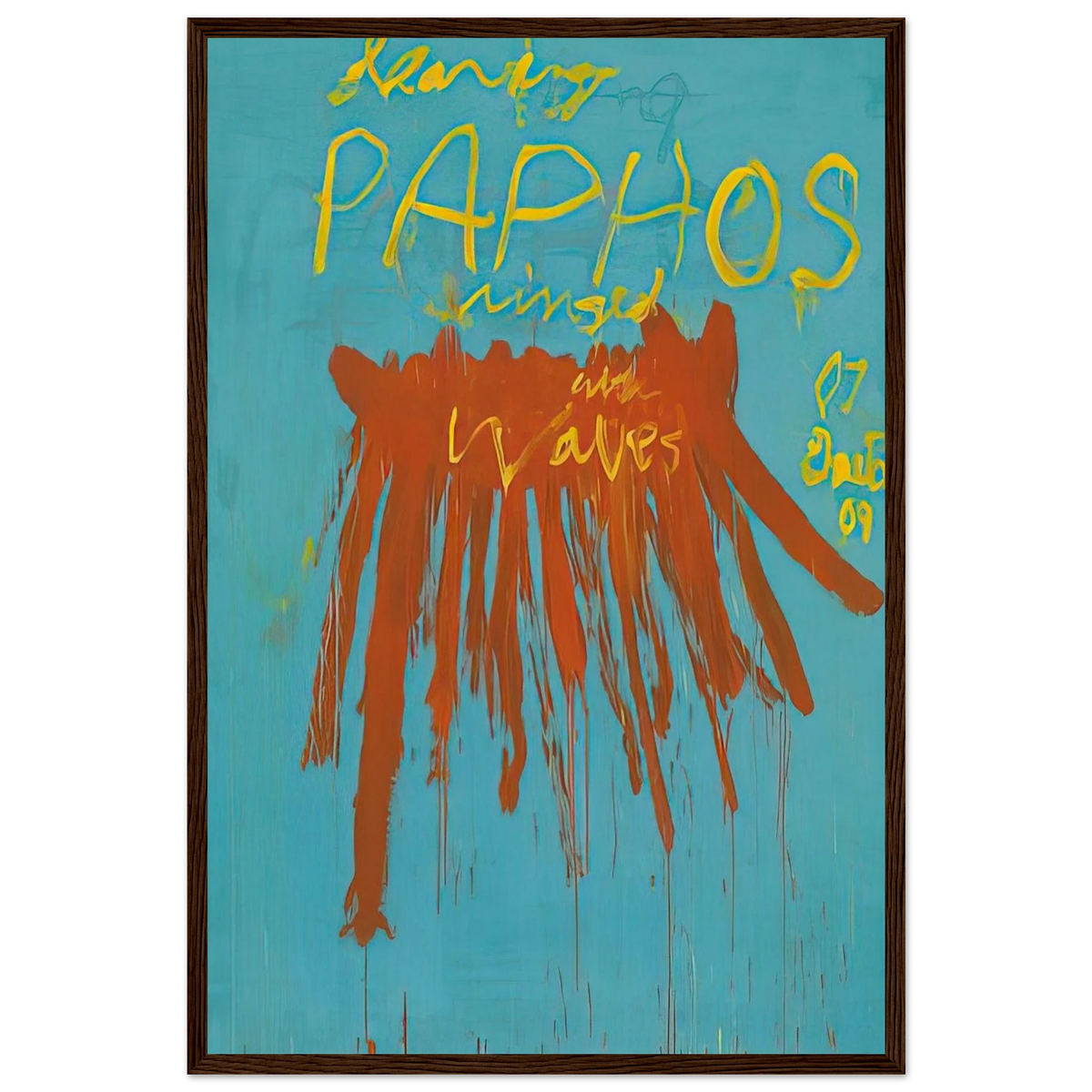 Leaving Paphos Ringed With Waves IV Framed Poster | Cy Twombly Framed Prints Wall Art | Cy Twombly Store