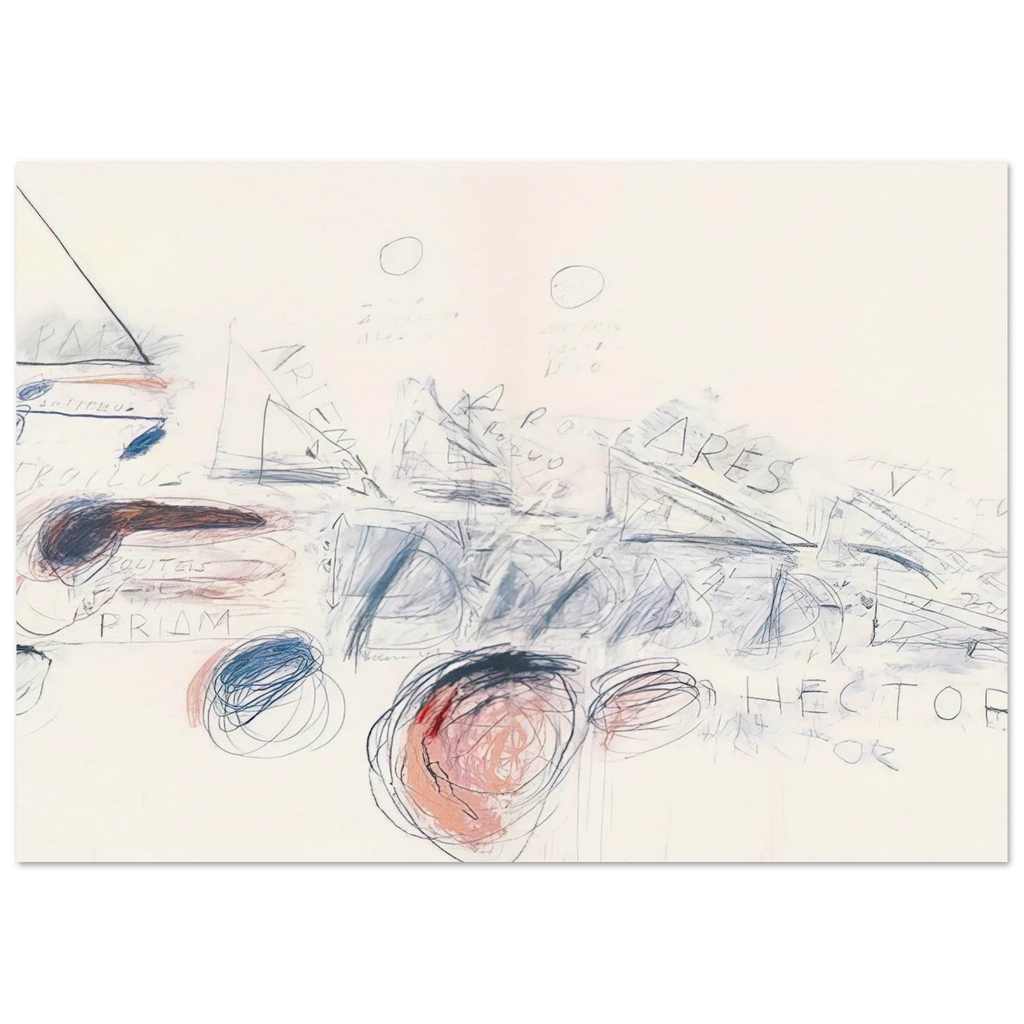 Fifty Days at Iliam. Ilians in Battle Poster | Cy Twombly Poster | Cy Twombly Store