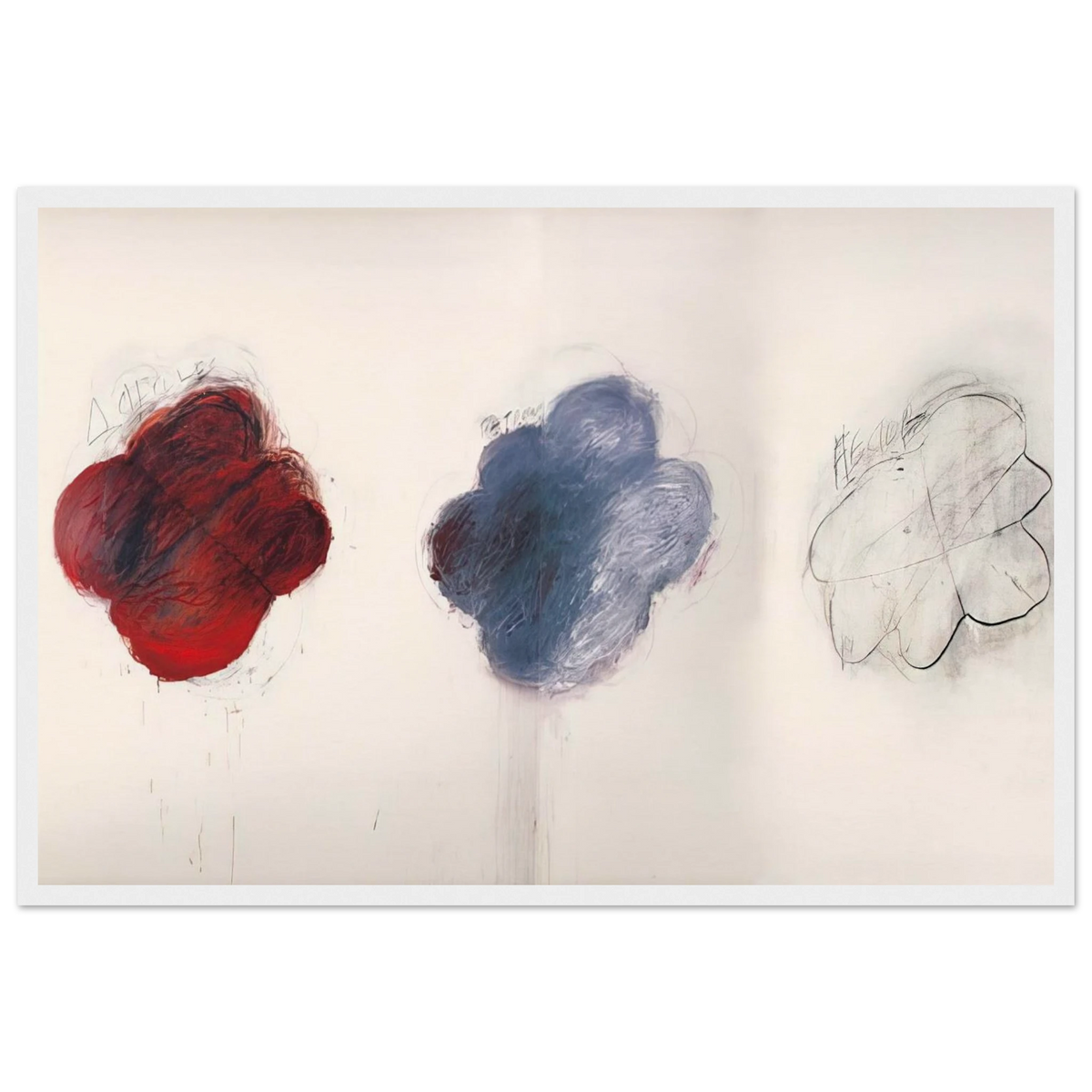 Fifty Days at Iliam. Shades of Achilles, Patroclus, and Hector Framed Poster | Cy Twombly Framed Prints Wall Art | Cy Twombly Store