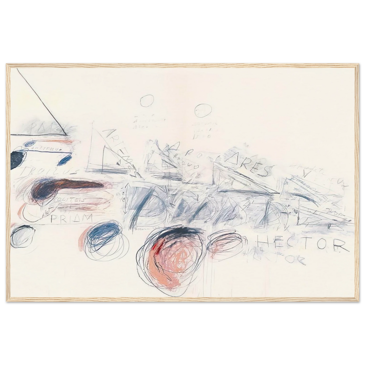 Fifty Days at Iliam. Ilians in Battle Framed Poster | Cy Twombly Framed Prints Wall Art | Cy Twombly Store