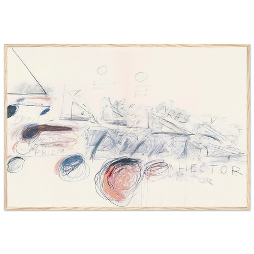 Fifty Days at Iliam. Ilians in Battle Framed Poster | Cy Twombly Framed Prints Wall Art | Cy Twombly Store