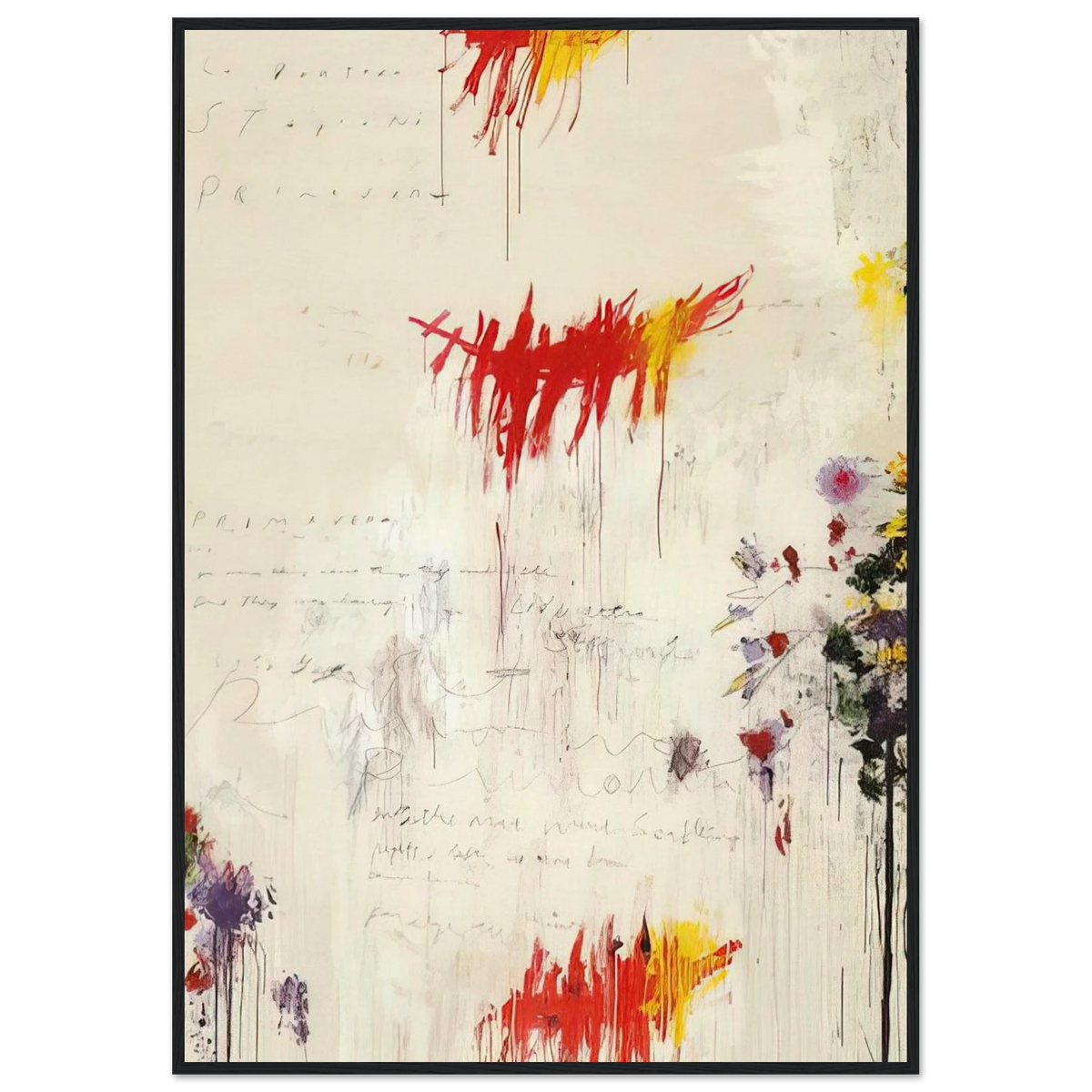 Quattro stagioni I. Primavera Framed Poster | Cy Twombly Framed Prints Wall Art | Cy Twombly Store