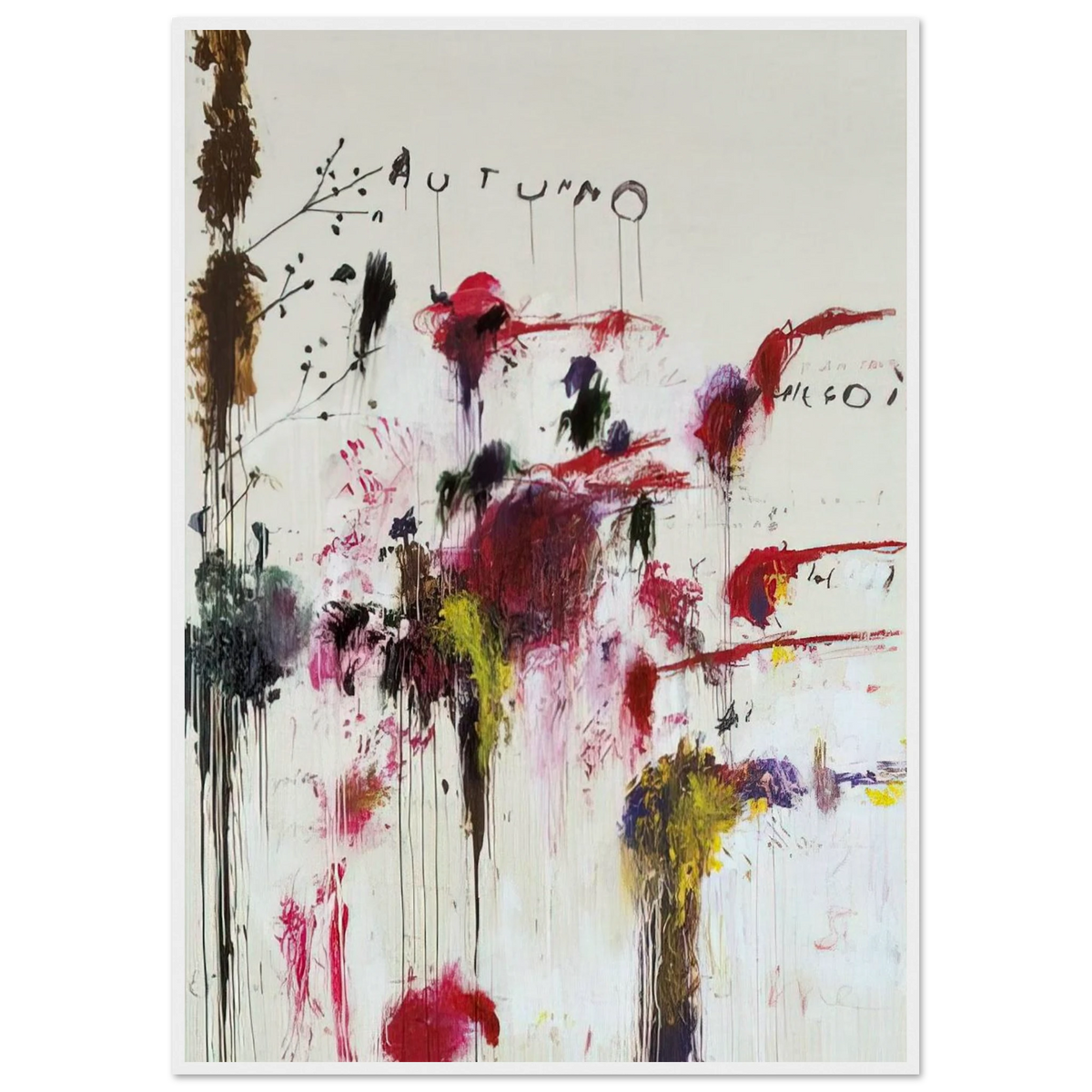 Quattro Stagioni II. Autunno Framed Poster | Cy Twombly Framed Prints Wall Art | Cy Twombly Store