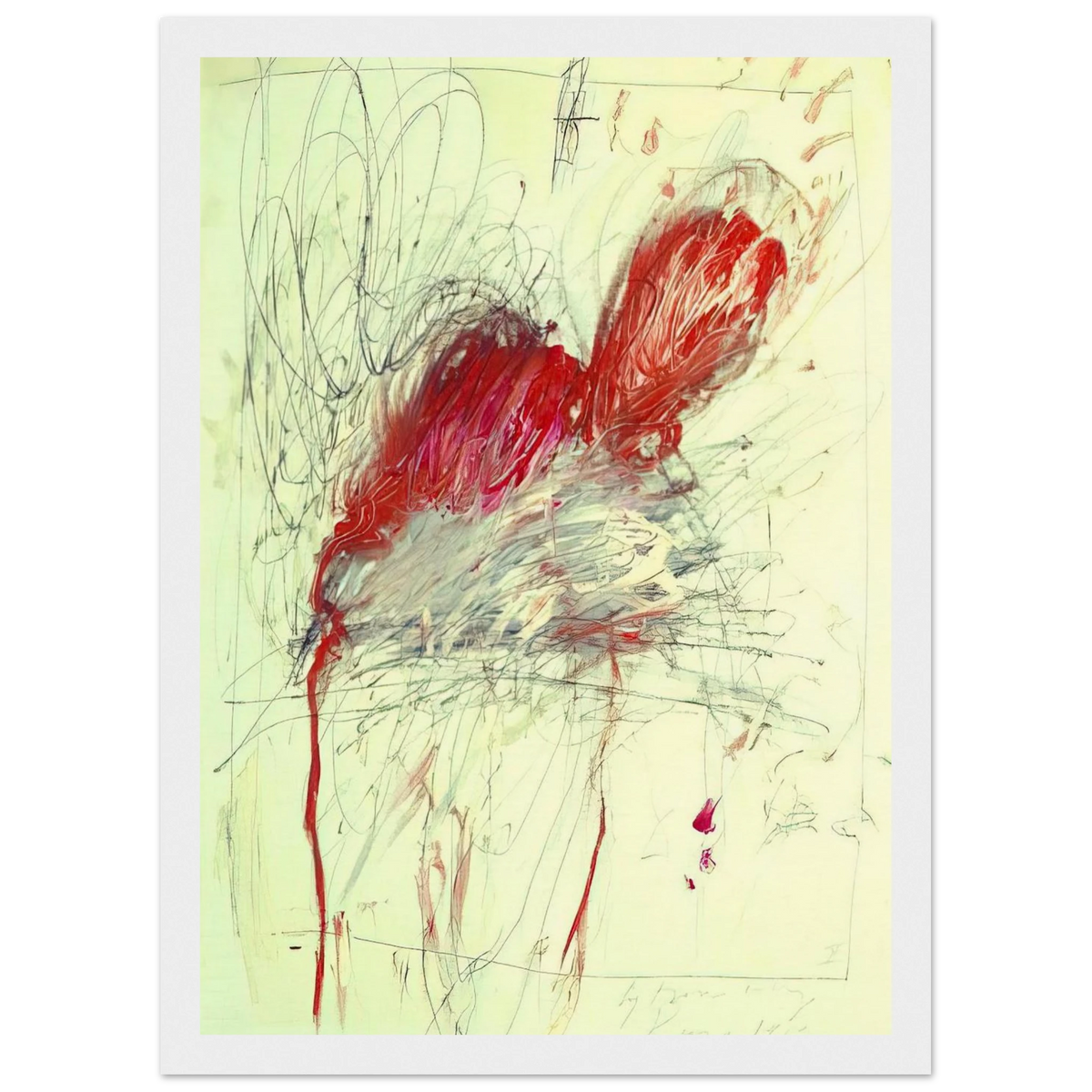 Leda and the Swan Framed Poster | Cy Twombly Framed Prints Wall Art | Cy Twombly Store
