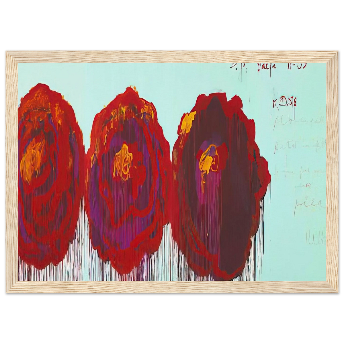 The Rose  IV  Framed Poster | Cy Twombly Framed Prints Wall Art | Cy Twombly Store