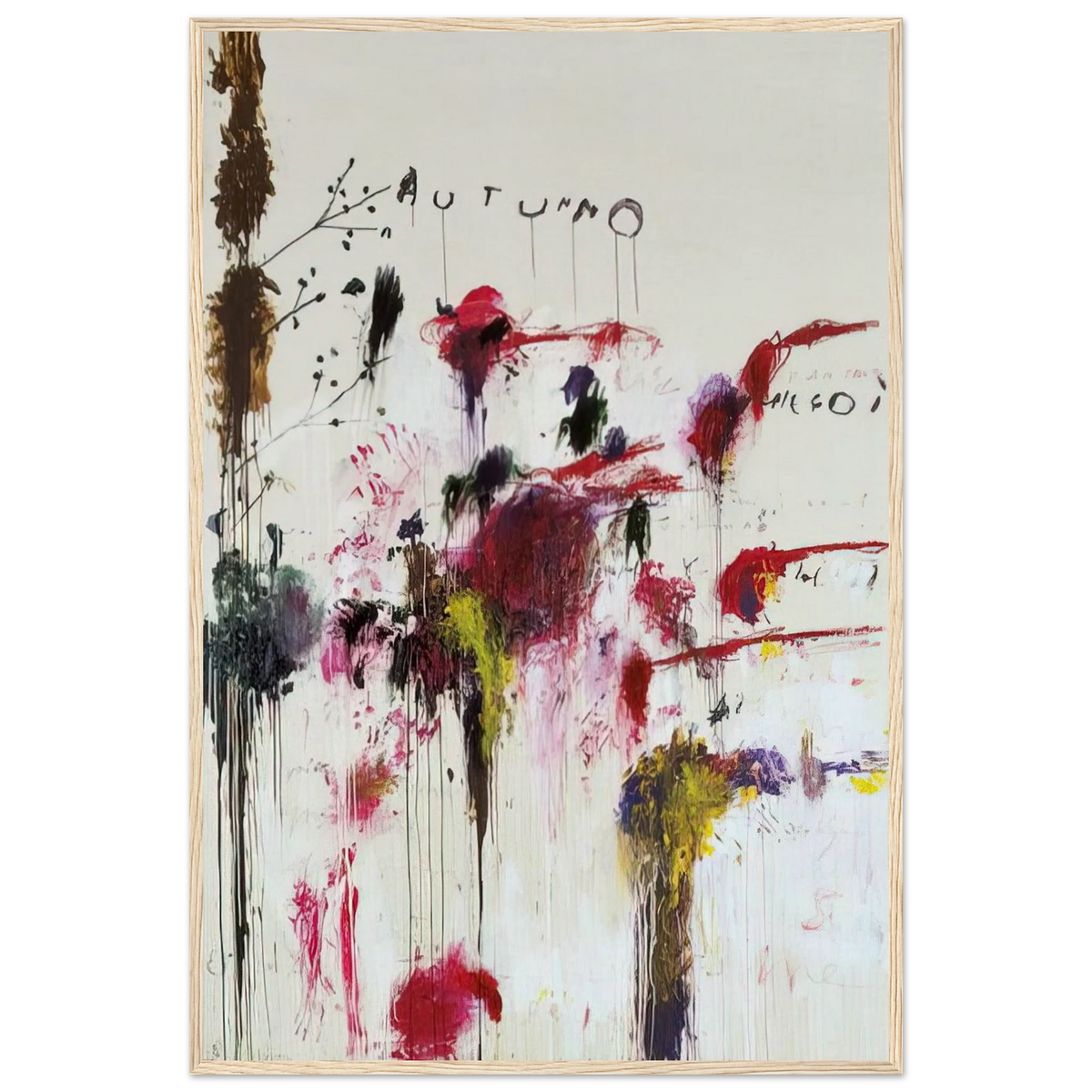 Quattro Stagioni II. Autunno Framed Poster | Cy Twombly Framed Prints Wall Art | Cy Twombly Store
