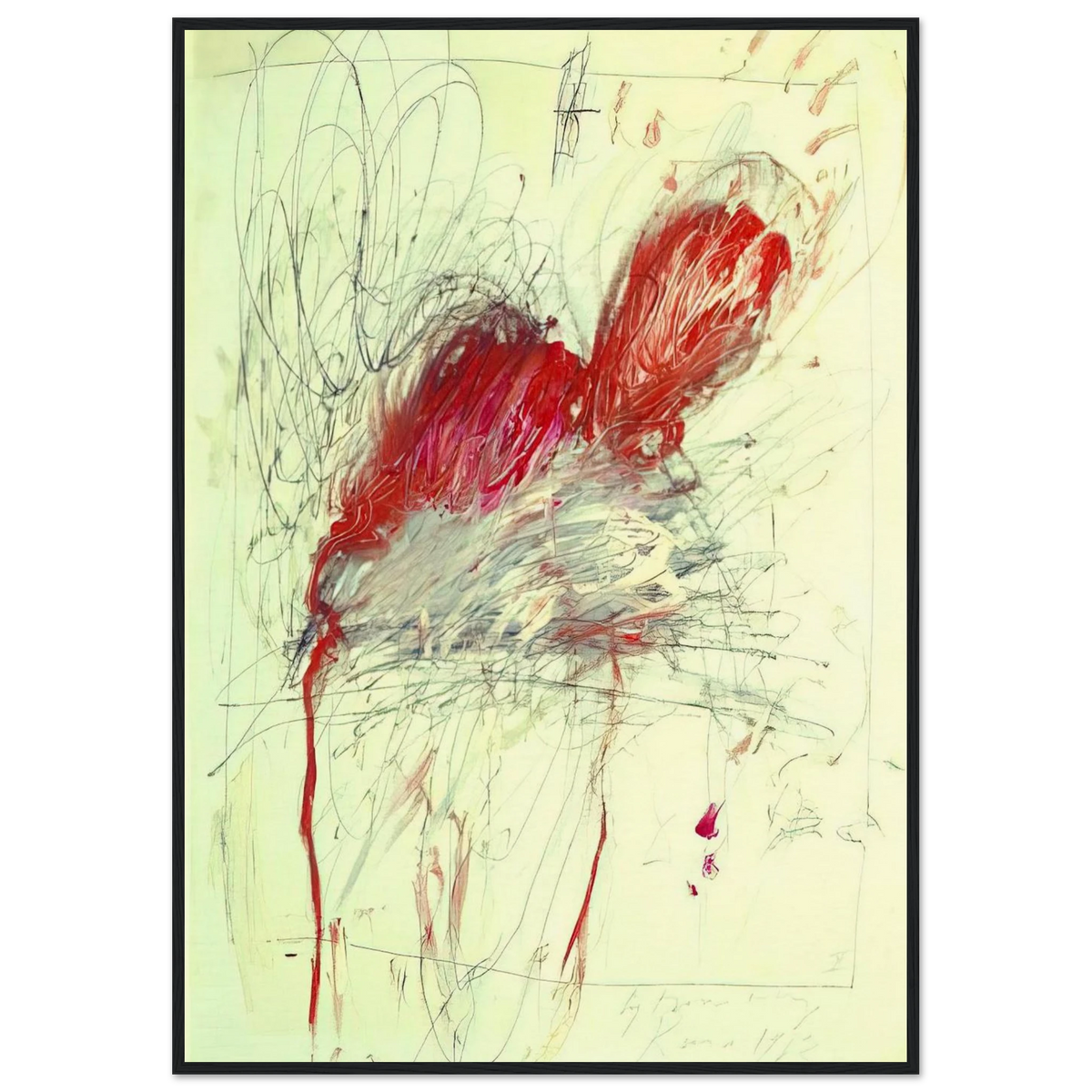 Leda and the Swan Framed Poster | Cy Twombly Framed Prints Wall Art | Cy Twombly Store