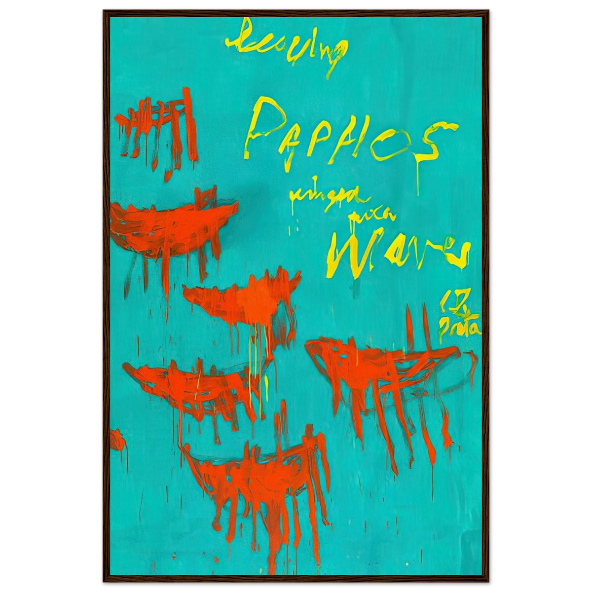 Leaving Paphos Ringed With Waves V Framed Poster | Cy Twombly Framed Prints Wall Art | Cy Twombly Store