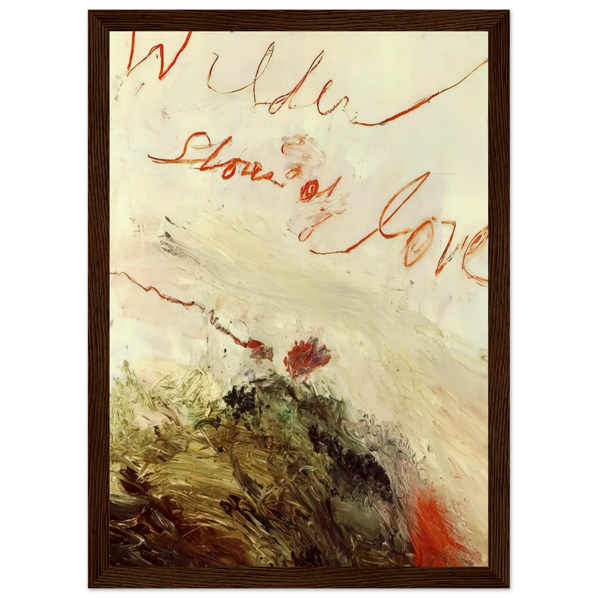 Wilder Shores of Love Framed Poster | Cy Twombly Framed Prints Wall Art | Cy Twombly Store
