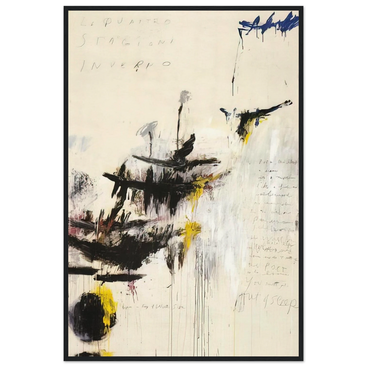 Quattro stagioni I. Inverno Framed Poster | Cy Twombly Framed Prints Wall Art | Cy Twombly Store