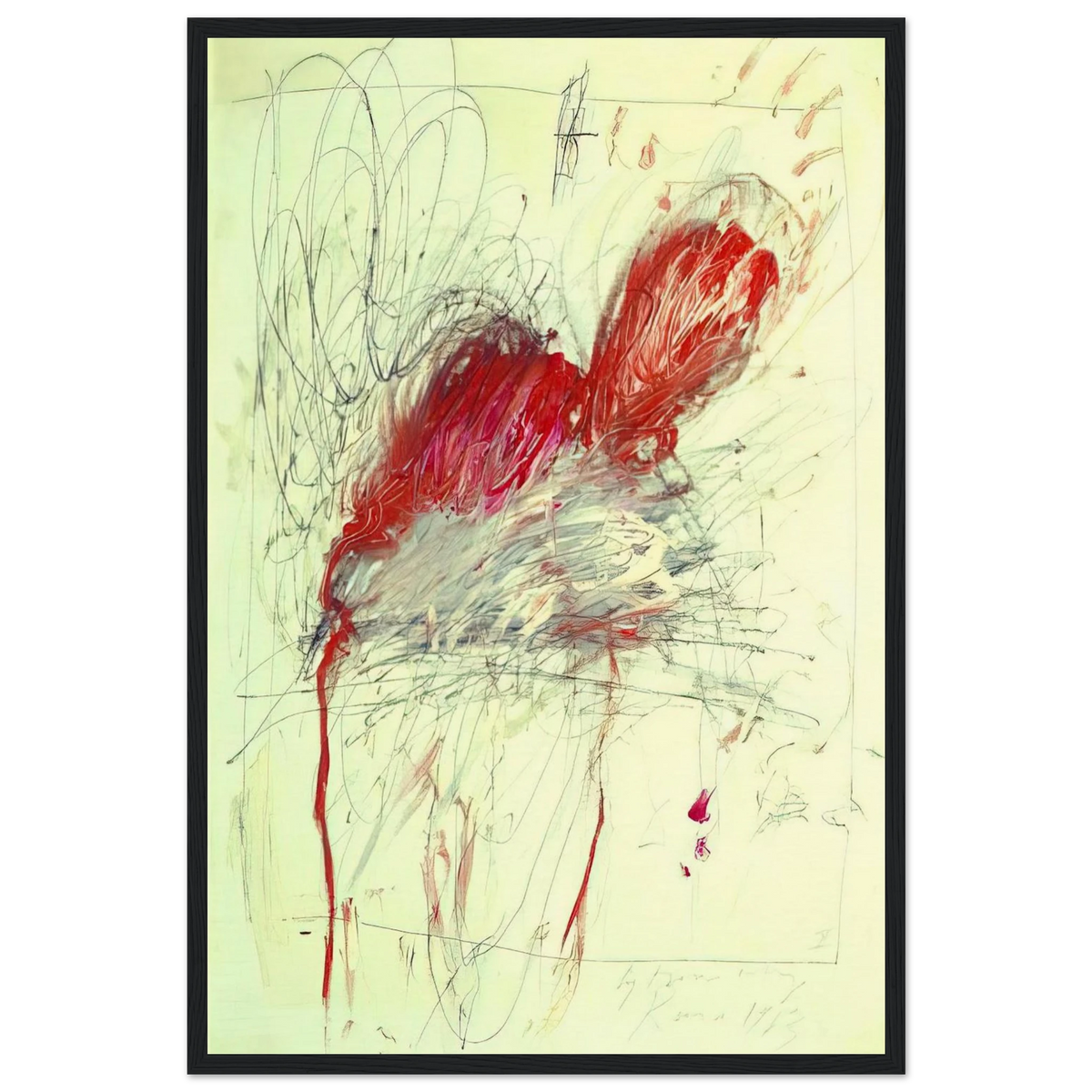 Leda and the Swan Framed Poster | Cy Twombly Framed Prints Wall Art | Cy Twombly Store