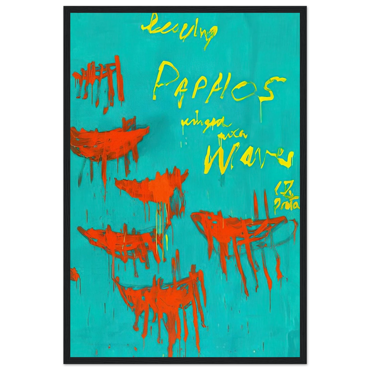 Leaving Paphos Ringed With Waves V Framed Poster | Cy Twombly Framed Prints Wall Art | Cy Twombly Store