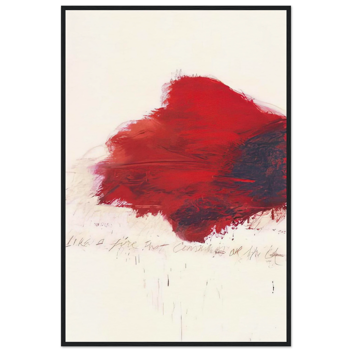 Fifty Days at Iliam. The Fire that Consumes All before It Framed Poster | Cy Twombly Framed Prints Wall Art | Cy Twombly Store