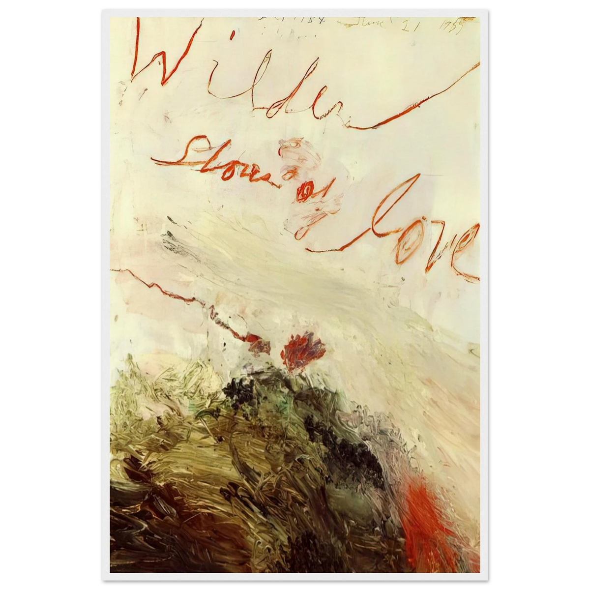 Wilder Shores of Love Framed Poster | Cy Twombly Framed Prints Wall Art | Cy Twombly Store