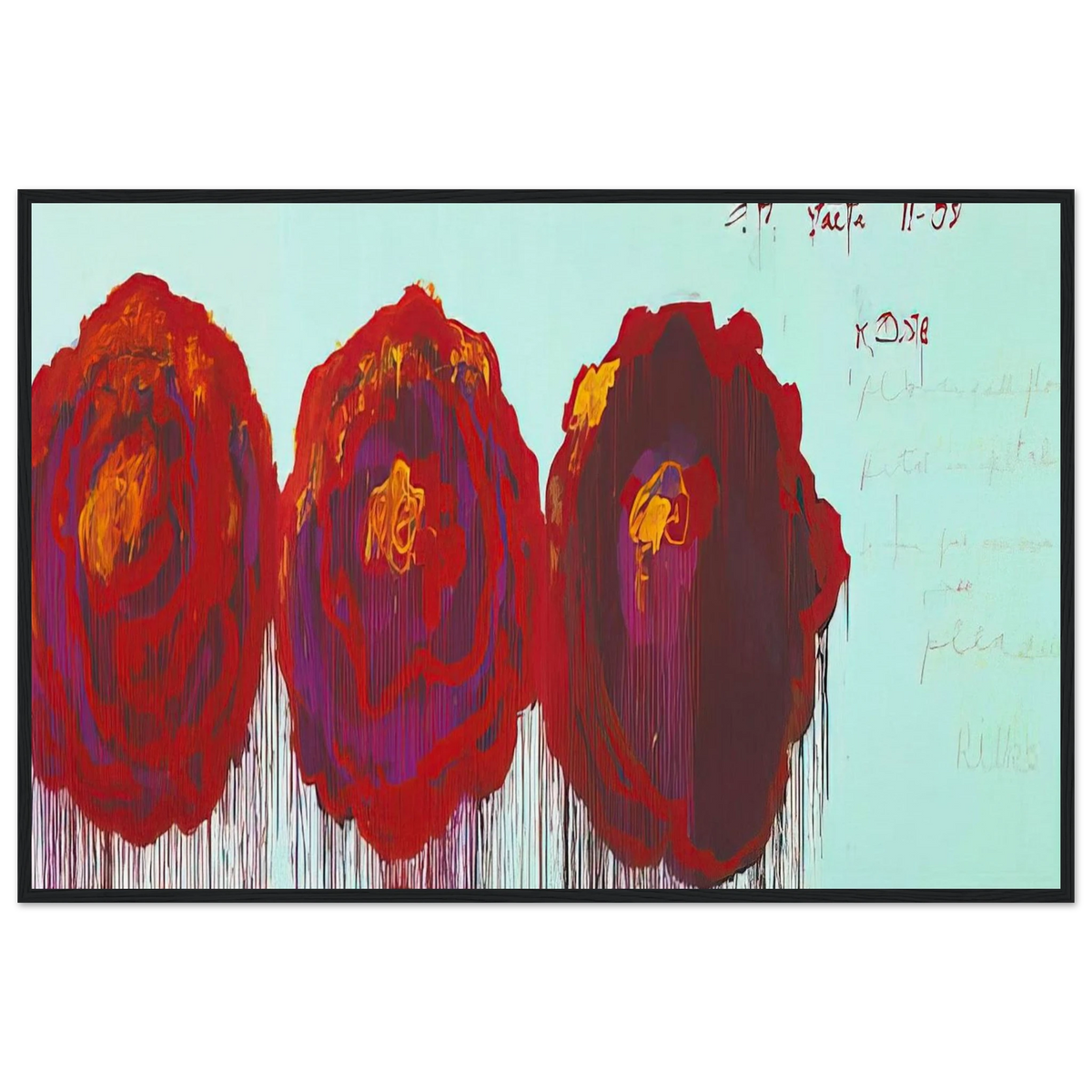 The Rose  IV  Framed Poster | Cy Twombly Framed Prints Wall Art | Cy Twombly Store