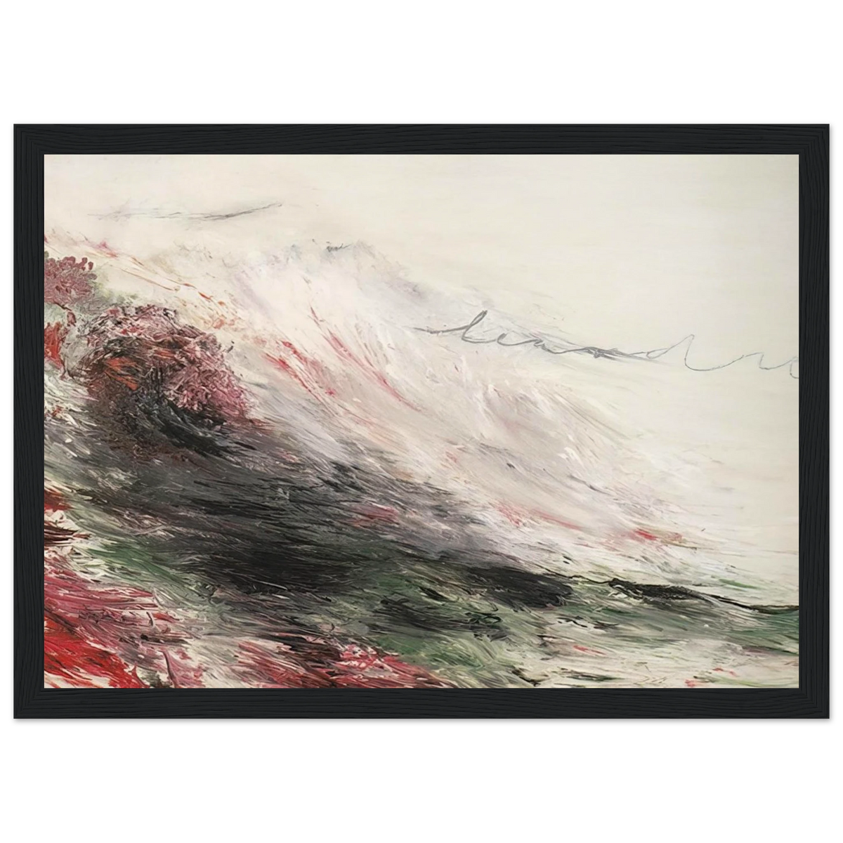 Hero and Leandro  A Painting in Four Parts  Part I Framed Poster | Cy Twombly Framed Prints Wall Art | Cy Twombly Store