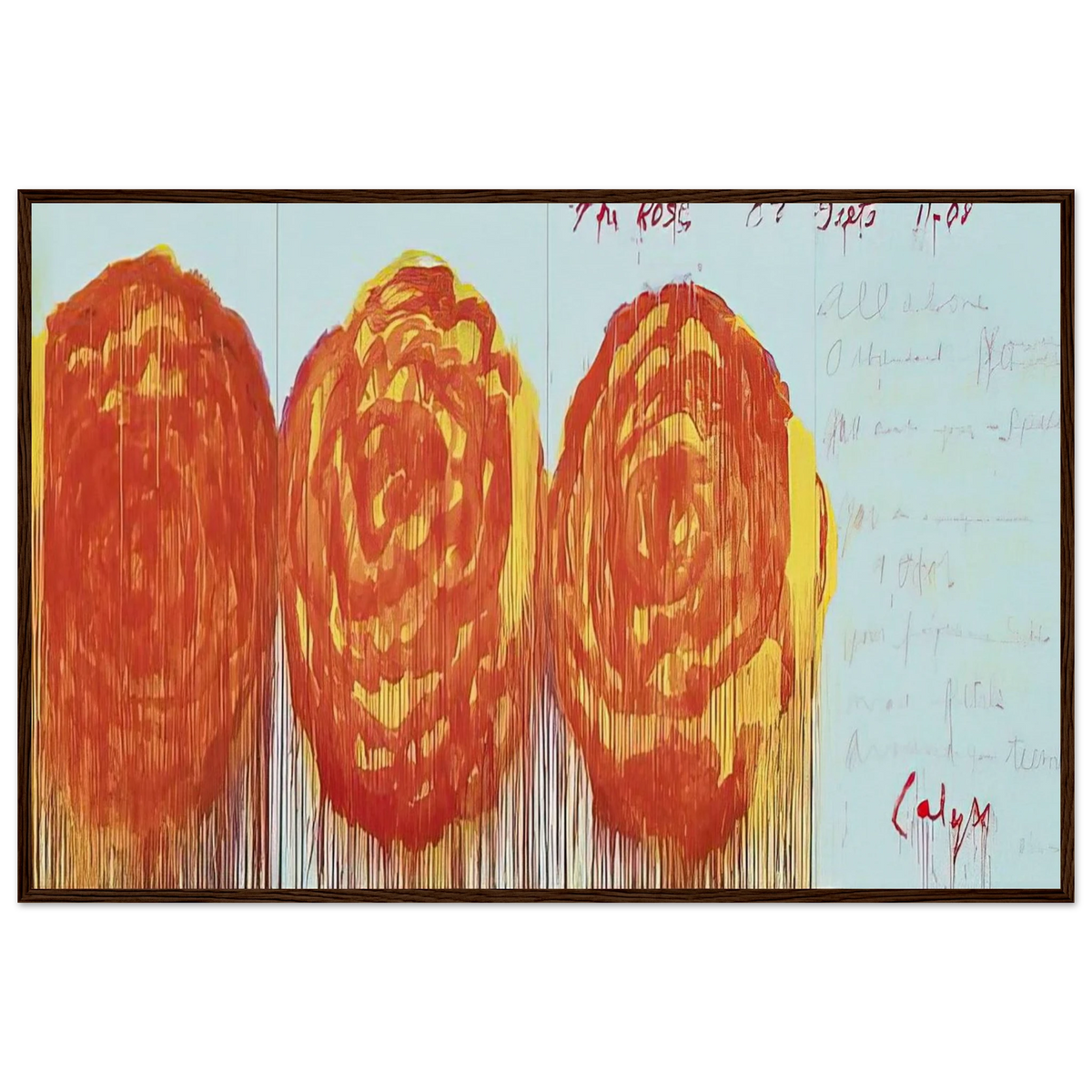 The Rose  II  Framed Poster | Cy Twombly Framed Prints Wall Art | Cy Twombly Store