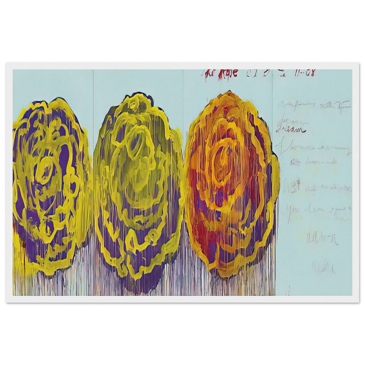 The Rose  III  Framed Poster | Cy Twombly Framed Prints Wall Art | Cy Twombly Store