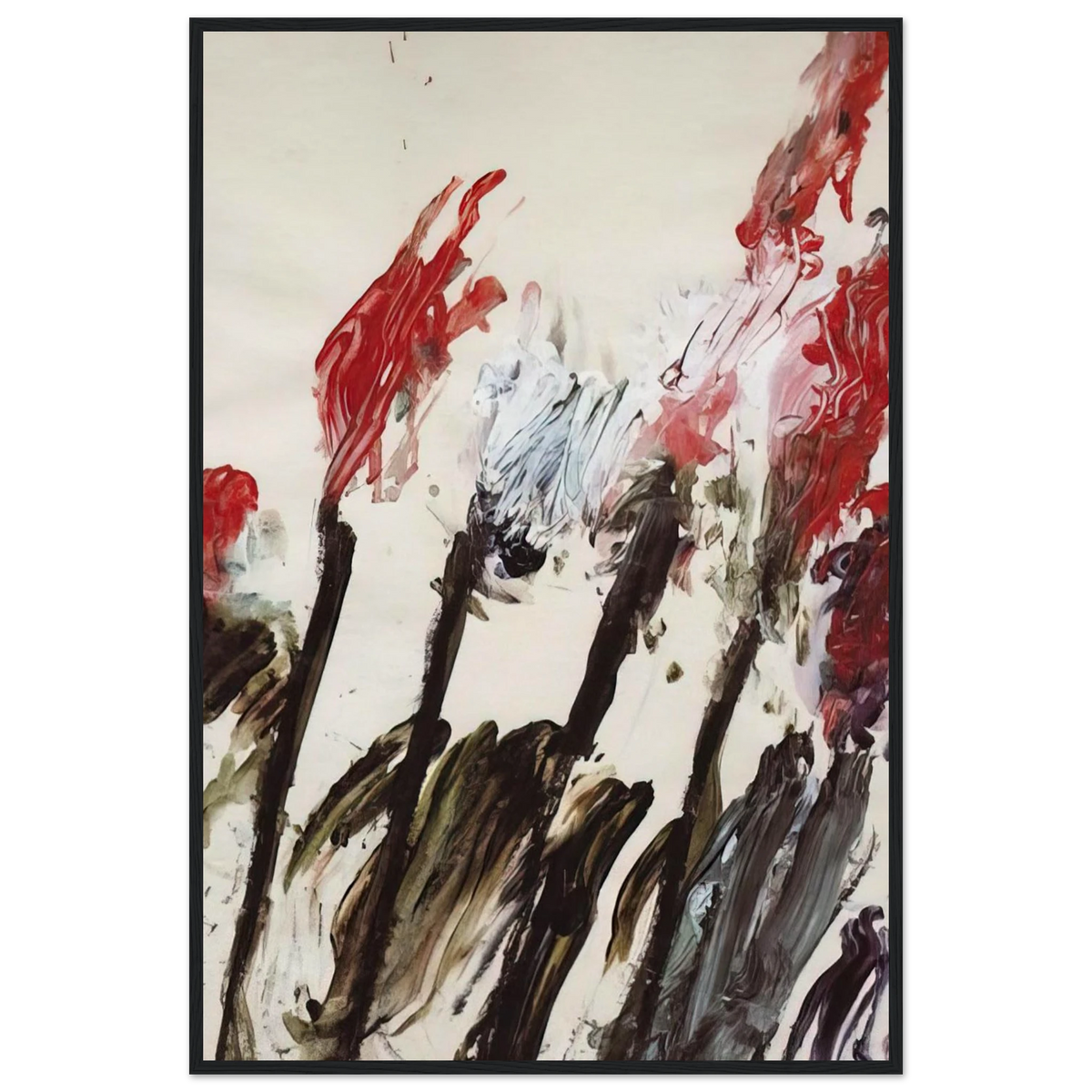 Nicola's Irises Framed Poster | Cy Twombly Framed Prints Wall Art | Cy Twombly Store
